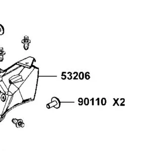 53206-AGA9-600-X6P COVER.REAR HANDLE — diagram cutout
