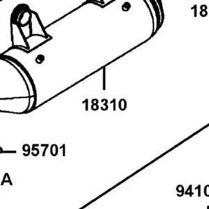 18310-LKM5-M30 MUFFLER COMP — diagram cutout