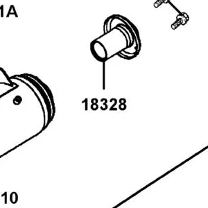 18328-AGA8-E00 PROTECTOR D EXH. PIPE — diagram cutout