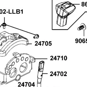 24705-LKM5-E00 COVER SHIFT LEVER GUIDE — diagram cutout