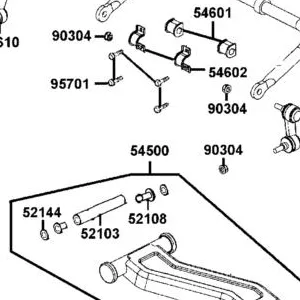 54500-AEC8-E00-N8S CONTROL ARM ASSY UPPER L — diagram cutout