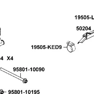 19505-KED9-900 CLAMP WATER HOSE — diagram cutout