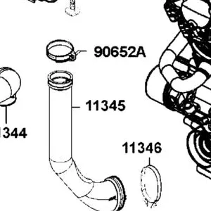 11345-AGA8-E00 DUCT A L CASE — diagram cutout
