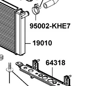 19010-LKM5-E00 RADIATOR COMP — diagram cutout