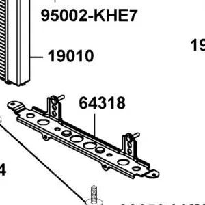 64318-LKM5-E00 BRKT RADIATOR LOWER — diagram cutout