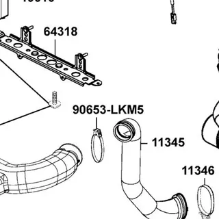 90653-LKM5-E00 BAND — diagram cutout