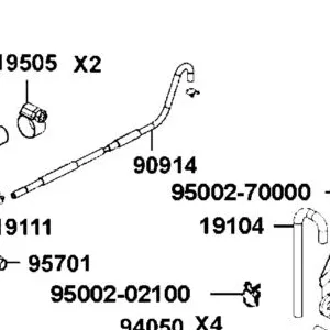 90914-AGA8-E00 TUBE ASSY WATER — diagram cutout