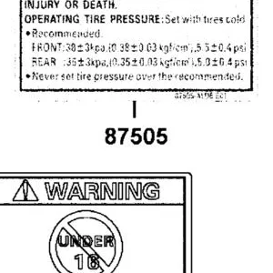 87505-ALD6-E01-T01 WARNING LABEL TIRE ON-ROAD — diagram cutout