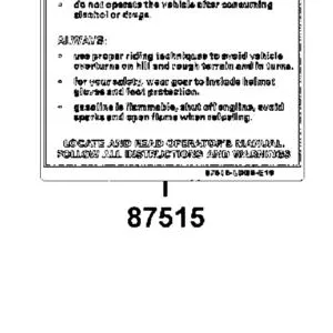 87515-LDB5-E01-T01 DRIVE WARNING LIST-ON ROAD — diagram cutout