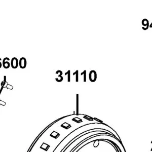 31110-LKM8-900 FLYWHEEL COMP (D406) — diagram cutout
