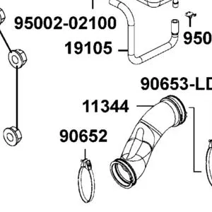 11344-LKM5-E00 PLATE L COVER — diagram cutout
