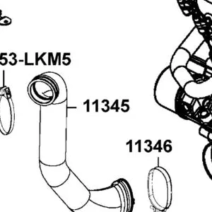 11345-LKM5-E00 DUCT L COVER — diagram cutout