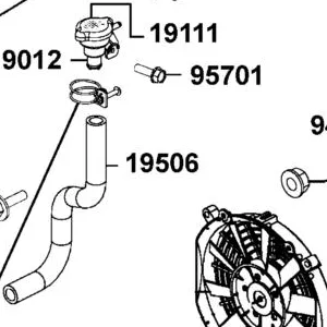19506-LKM5-E00 HOSE WATER G.RADIATOR-PRESSUR VALVE — diagram cutout