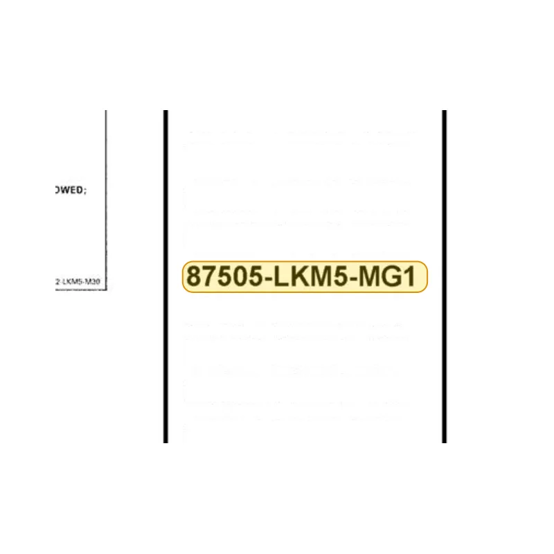 87505-LKM5-MG1-T01 WARNING LABEL TIRE OFF ROAD — diagram cutout