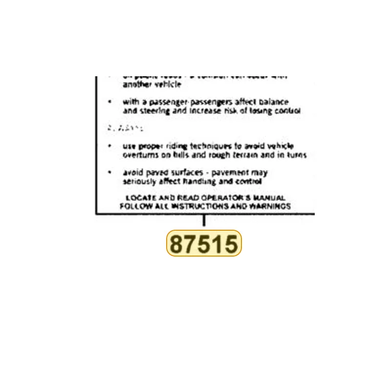 87515-LFE9-E00 WARNING GENERAL DECAL — diagram cutout