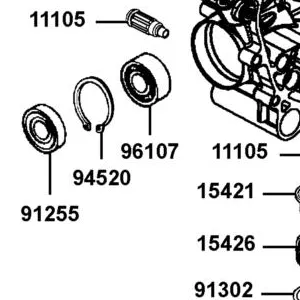 96107-LDB5-E0A BEARING BALL RADIAL 62/63 — diagram cutout