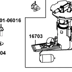 16703-AGA8-M01 FUEL FILTER ASSY — diagram cutout