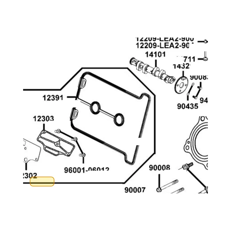 12302-KKE5-E00 PLATE BREATHER SEPARATE — diagram cutout