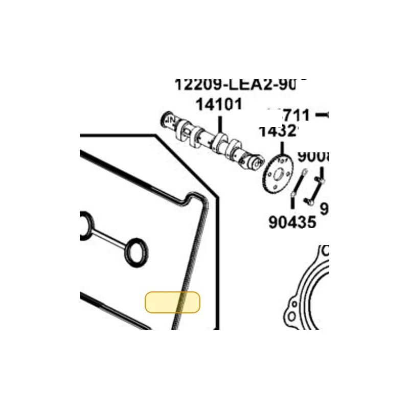12395-KKE5-E00 GASKET HEAD COVER — diagram cutout