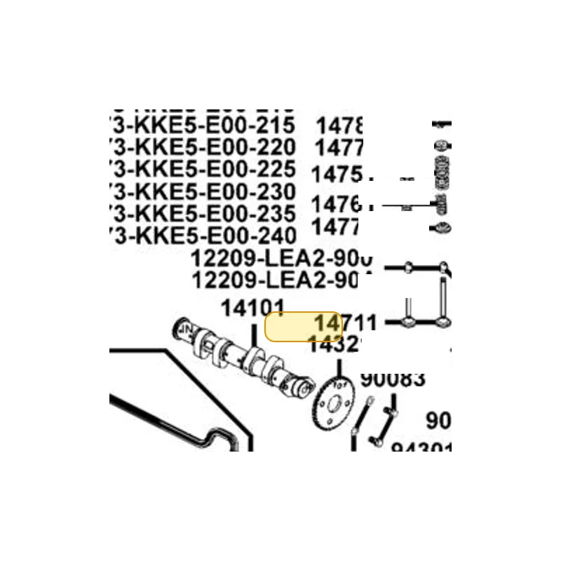 14101-KKE5-E00 SHAFT IN CAM — diagram cutout