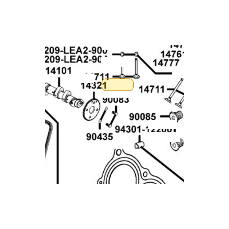 14711-KKE5-E00 VALVE INLET — diagram cutout