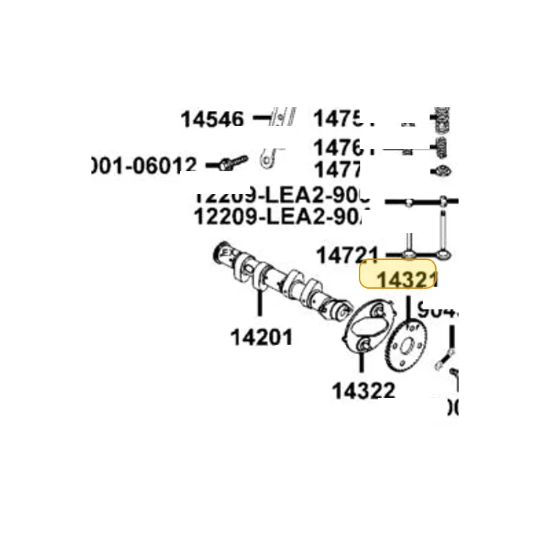 14721-KKE5-E00 VALVE EXHAUST — diagram cutout