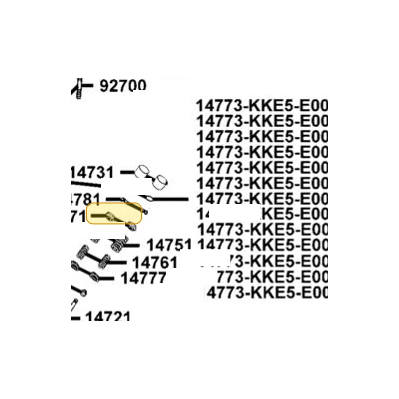 14781-KKE5-900 COTTER VALVE — diagram cutout