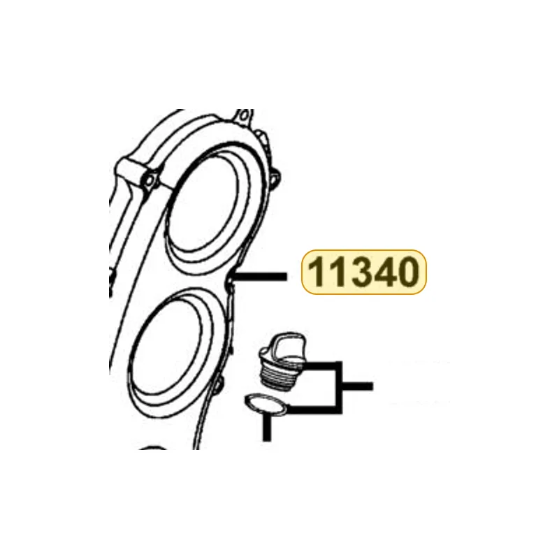 11340-KKE5-E00 COVER LEFT CRANK CASE — diagram cutout