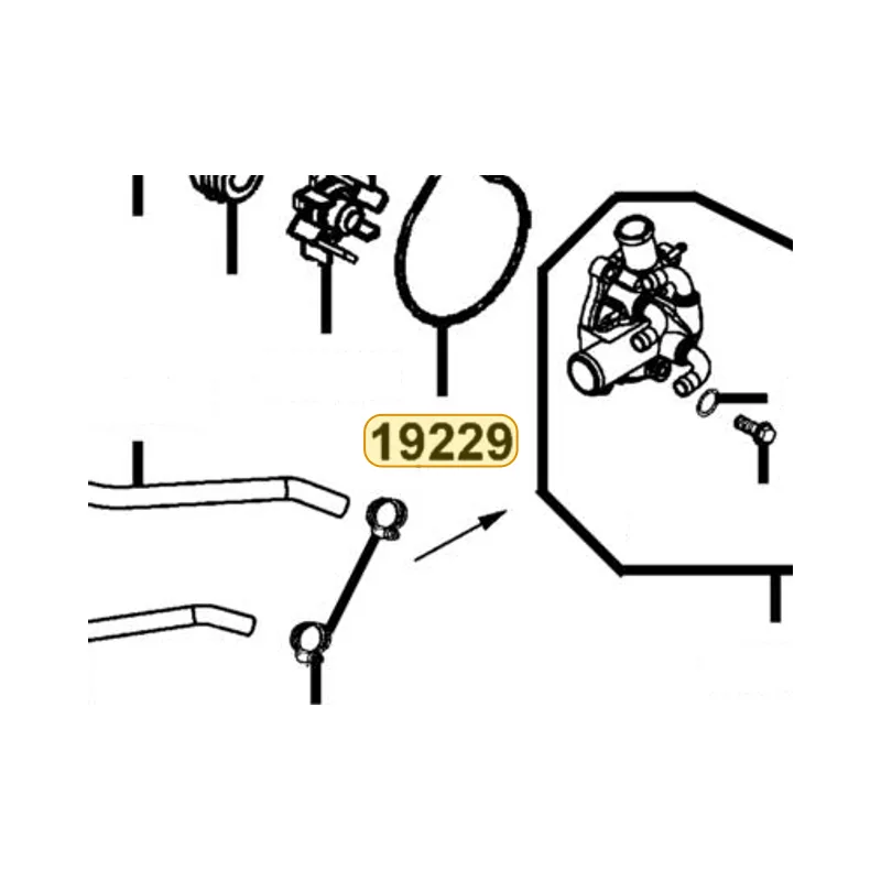19229-KKE5-E00 O RING WATER PUMP — diagram cutout