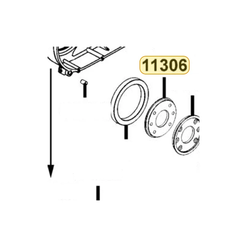11306-KKE5-E01 FLANGE SWING ARM CASE — diagram cutout