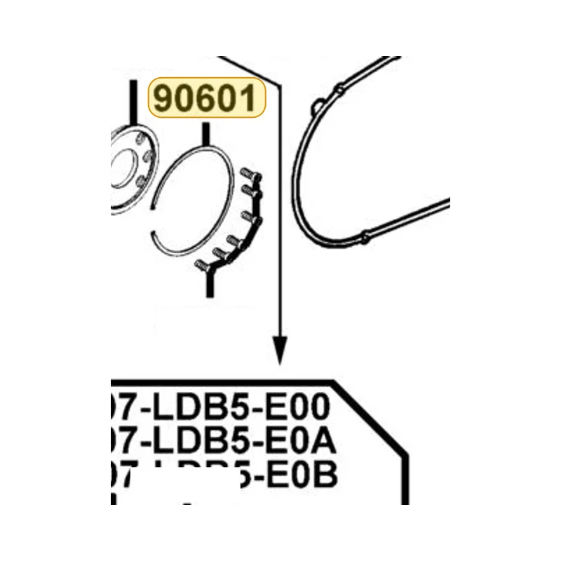 90601-KKE5-E00 CIR CLIP EX 140 — diagram cutout