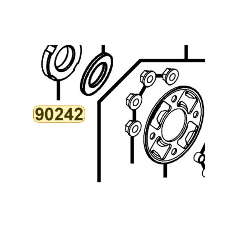 90242-KKE5-E00 NUT LOCK 22M — diagram cutout