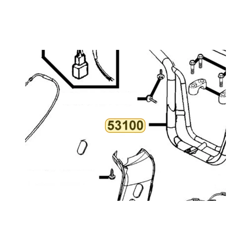 53100-KKE5-E01 HANDLE COMP STEERING — diagram cutout