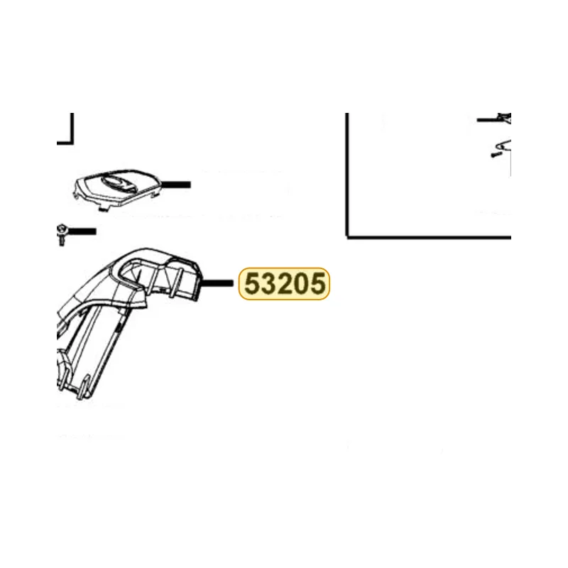 53205-KKE5-E00-N1R COVER HNDL UP (Black) — diagram cutout