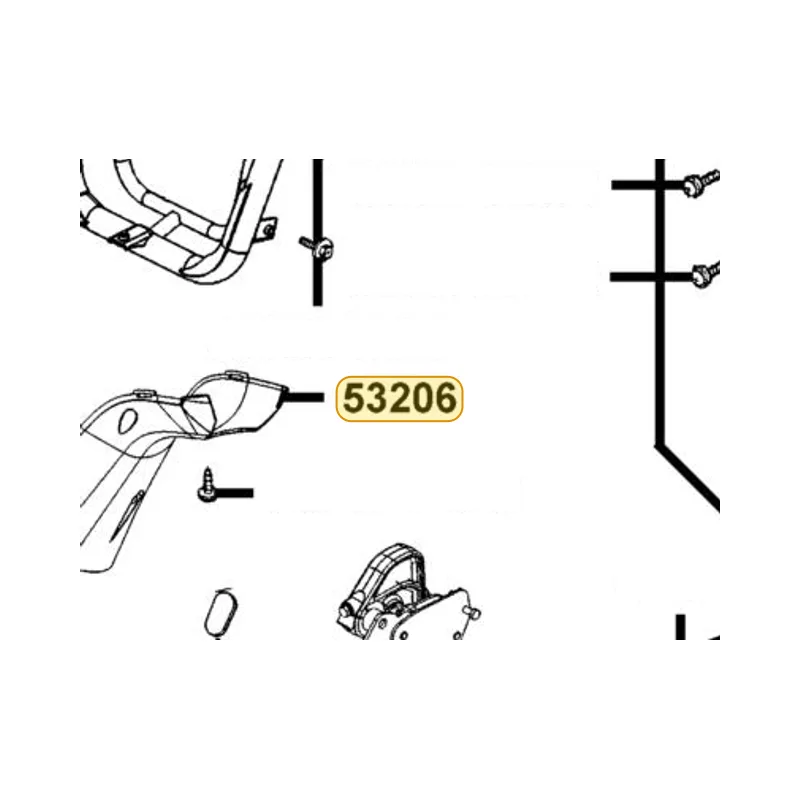 53206-KKE5-E00-N1R COVER HANDLE LOW (Black) — diagram cutout