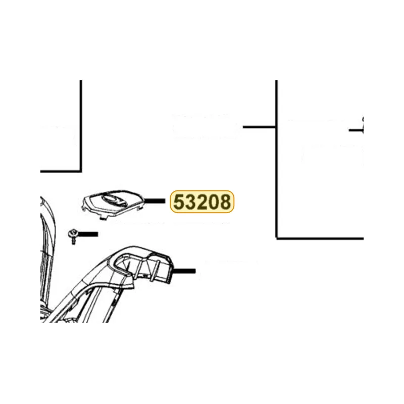 53208-KKE5-E00 GRILL HANDLE UP — diagram cutout