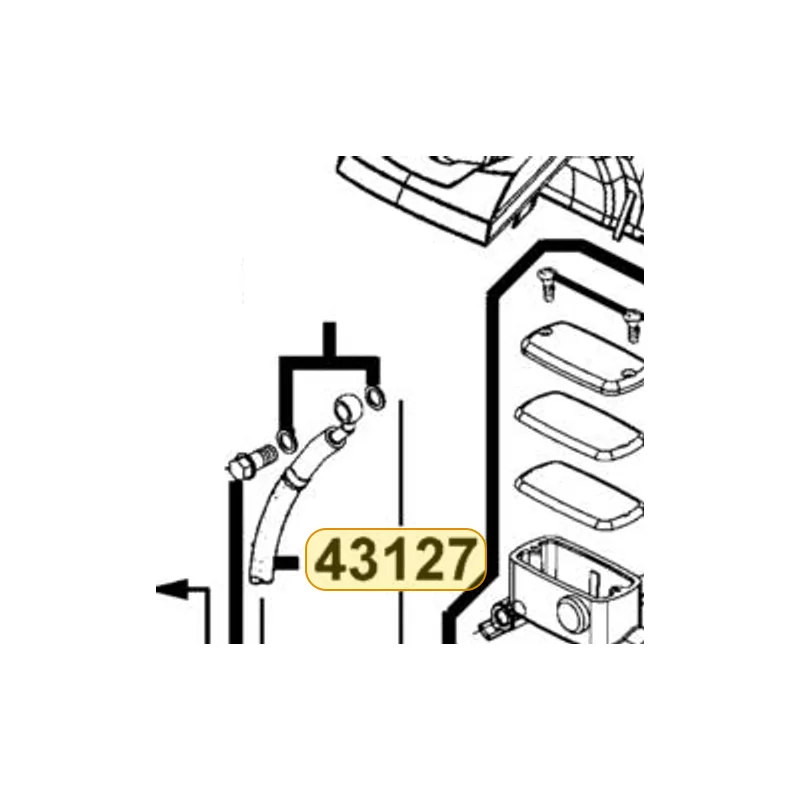 43127-KKE5-700 REAR MASTER CYLINDER HOSE — diagram cutout