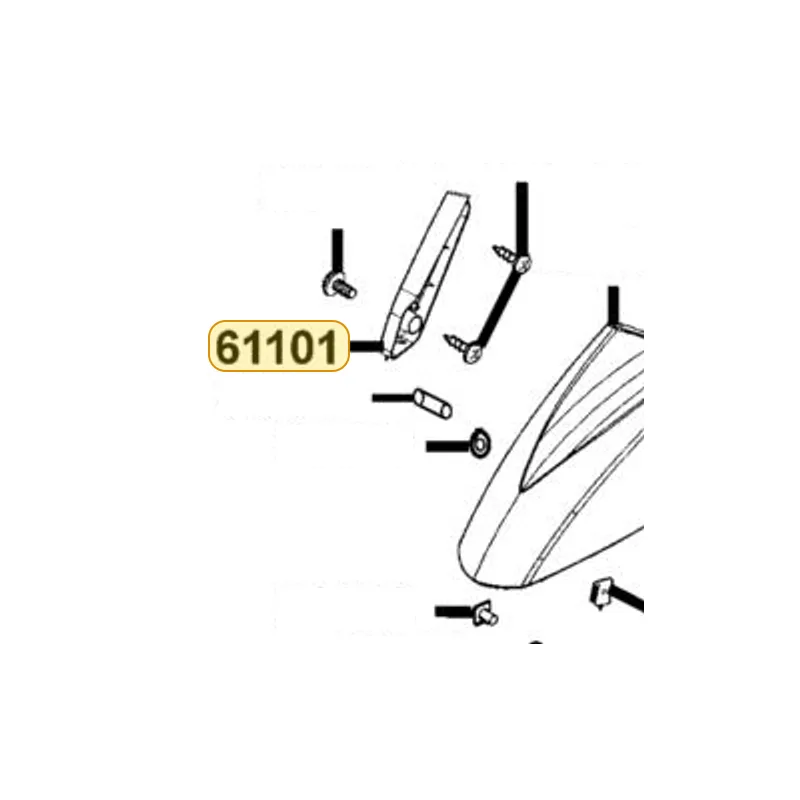 61101-KKE5-E00 BOARD R/H FR FENDER — diagram cutout