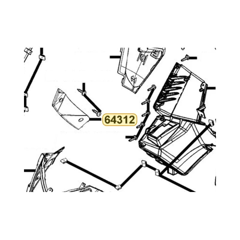 64312-KKE5-E00-N1R COVER FR INNER R (Black) — diagram cutout
