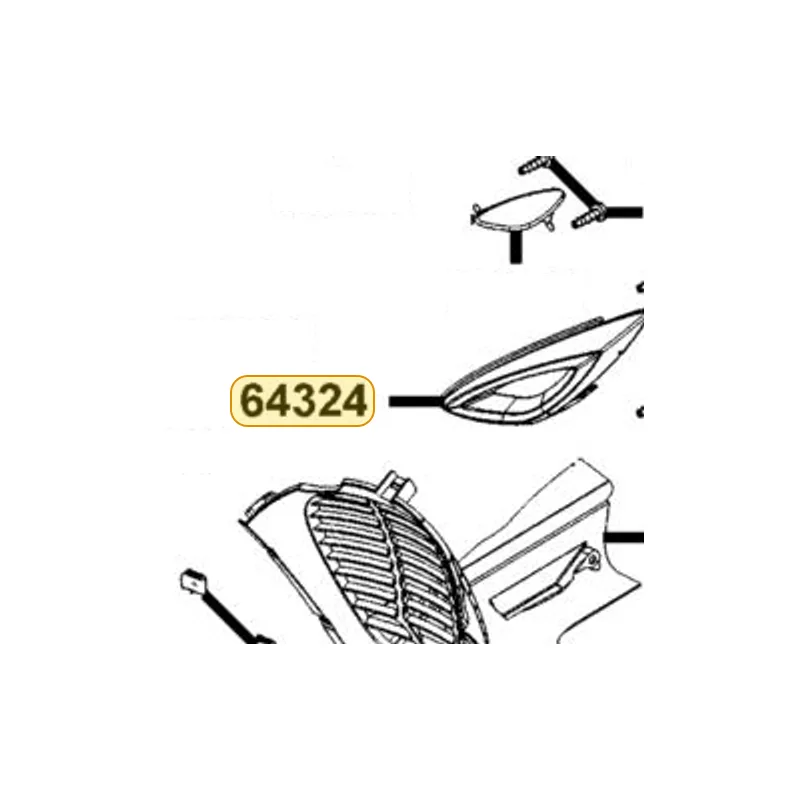 64324-KKE5-E00-N1P DUCT L FR — diagram cutout