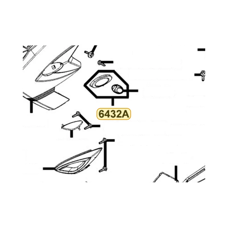6432A-KKE5-E00 COVER ASSY FR OUT L — diagram cutout