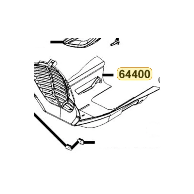 64400-KKE5-E00-N1R COWL UNDER (Black) — diagram cutout