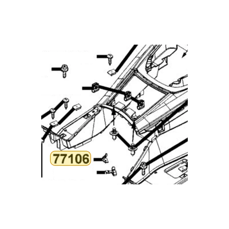 77106-KKE5-E00 HOOK R HELMENT — diagram cutout