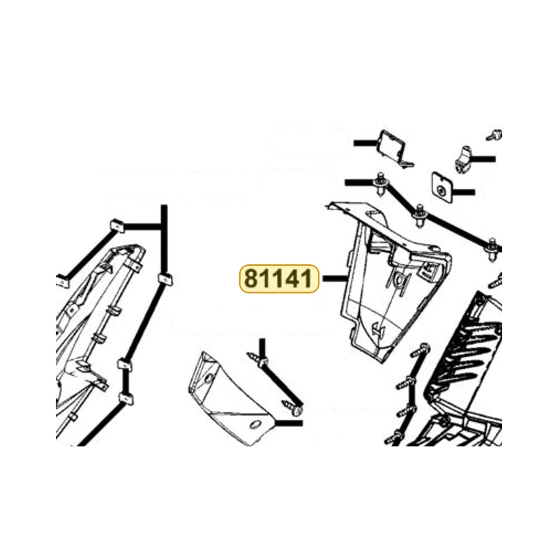 81141-KKE5-E00-N1P TUNNEL LEG SHIELD — diagram cutout