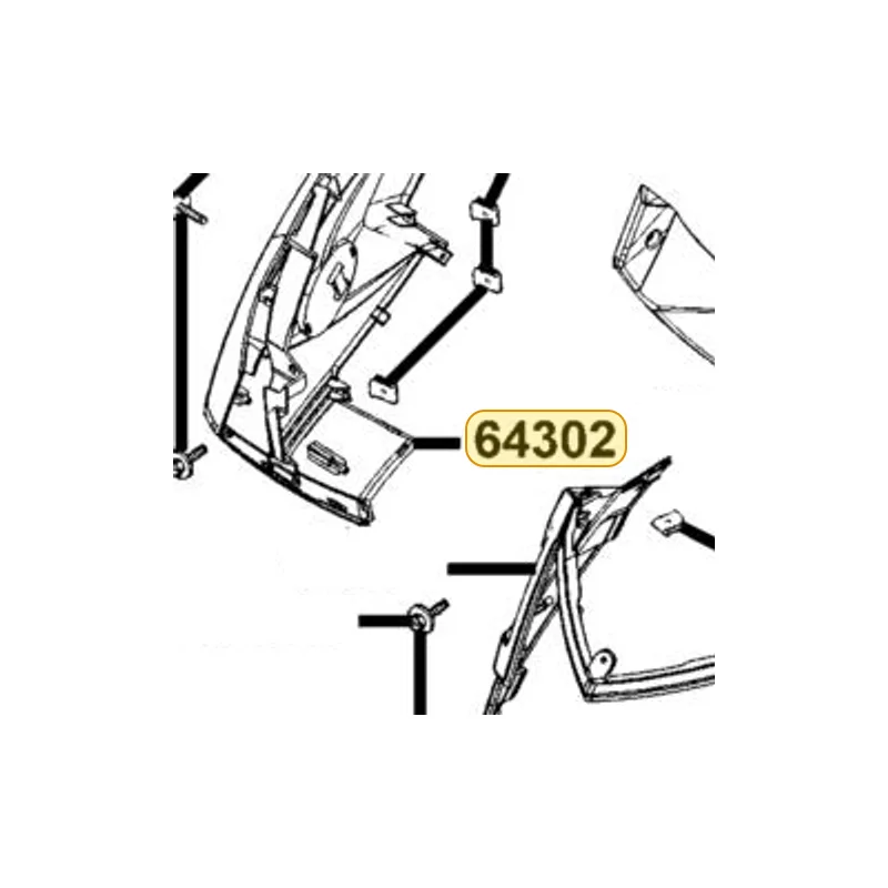 64302-KKE5-C00-NVP MOLDING FR R SIDE — diagram cutout