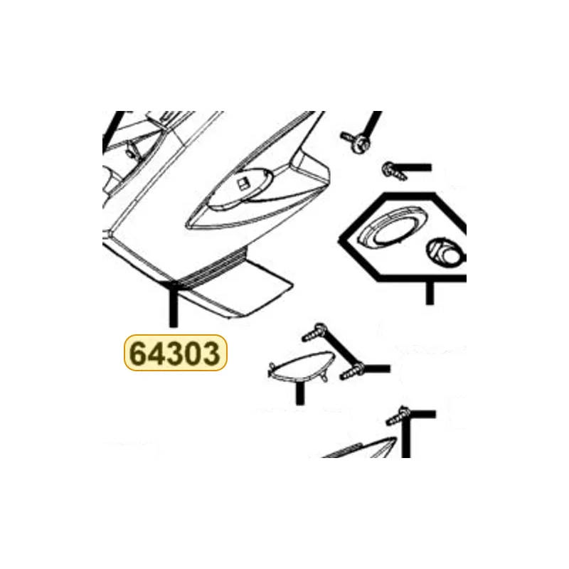64303-KKE5-C00-N8P MOLDING FR L SIDE (Bright Silver) — diagram cutout
