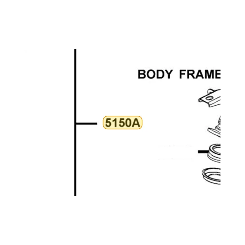 5150A-KKE5-700-HJA LEFT FRONT FORK SET — diagram cutout