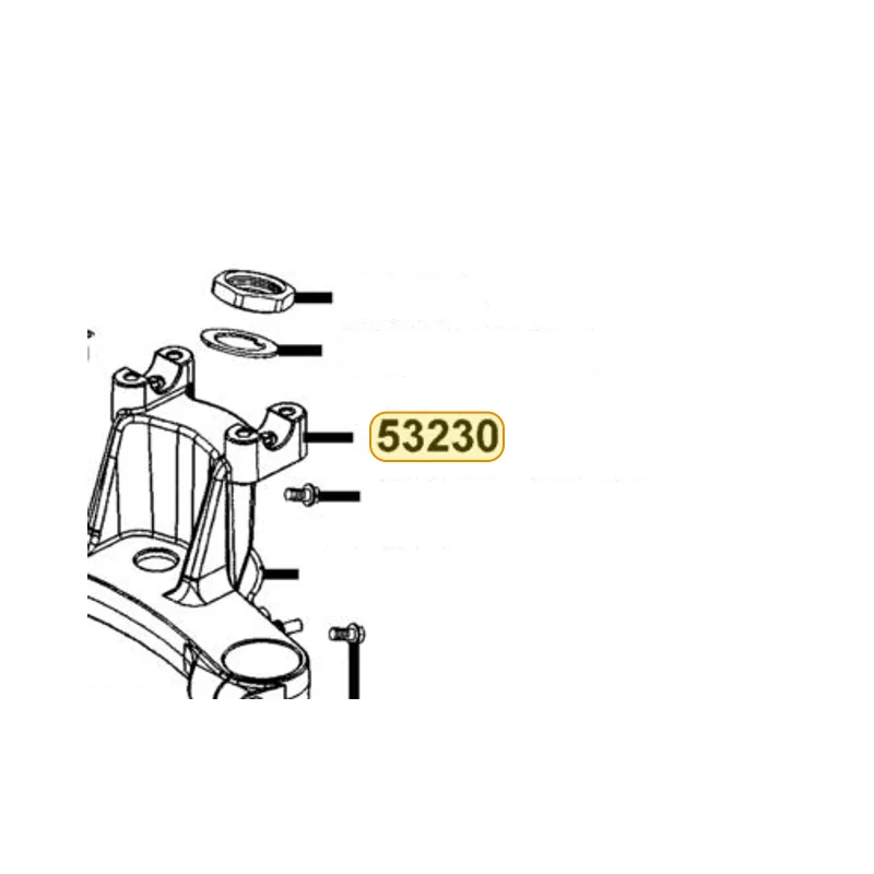 53230-KKE5-E00 BRIDGE COMP FORK TOP — diagram cutout
