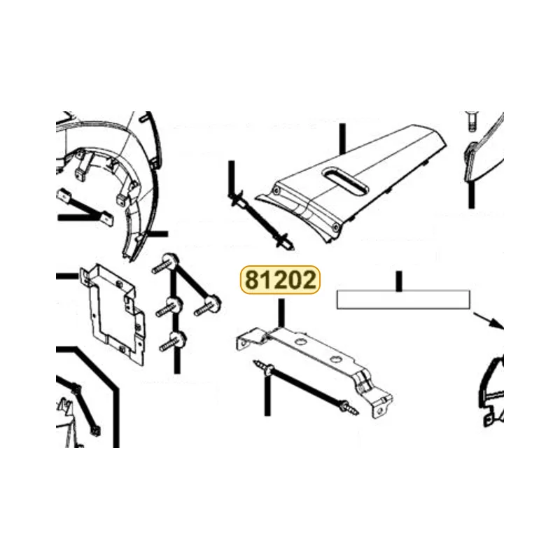 81202-KKE5-E00 STAY BODY COVER — diagram cutout