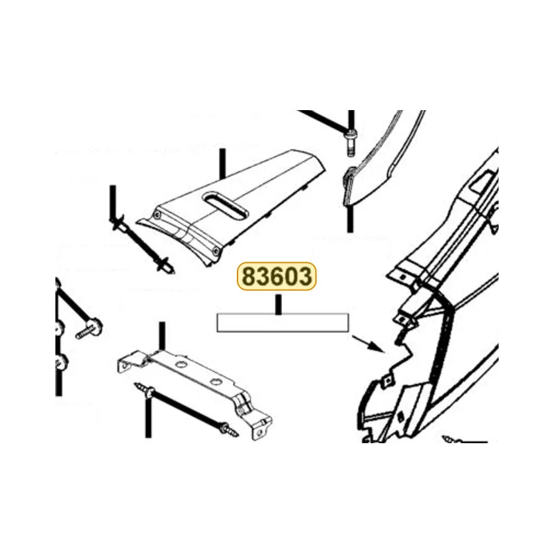83603-KKE5-E00 SPONGE BODY COVER L/H — diagram cutout